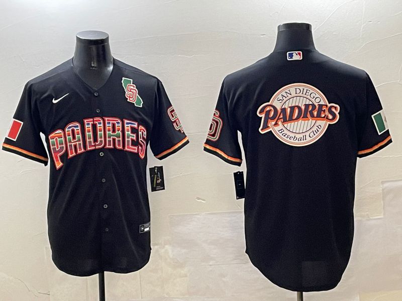 Men San Diego Padres Blank Black Fashion Game 2025 Nike MLB Jersey style 10->san diego padres->MLB Jersey